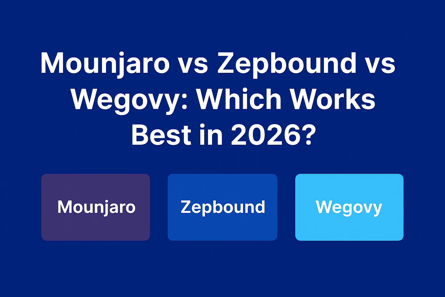 🧬 Mounjaro vs Zepbound vs Wegovy: Which Works Best in 2026?