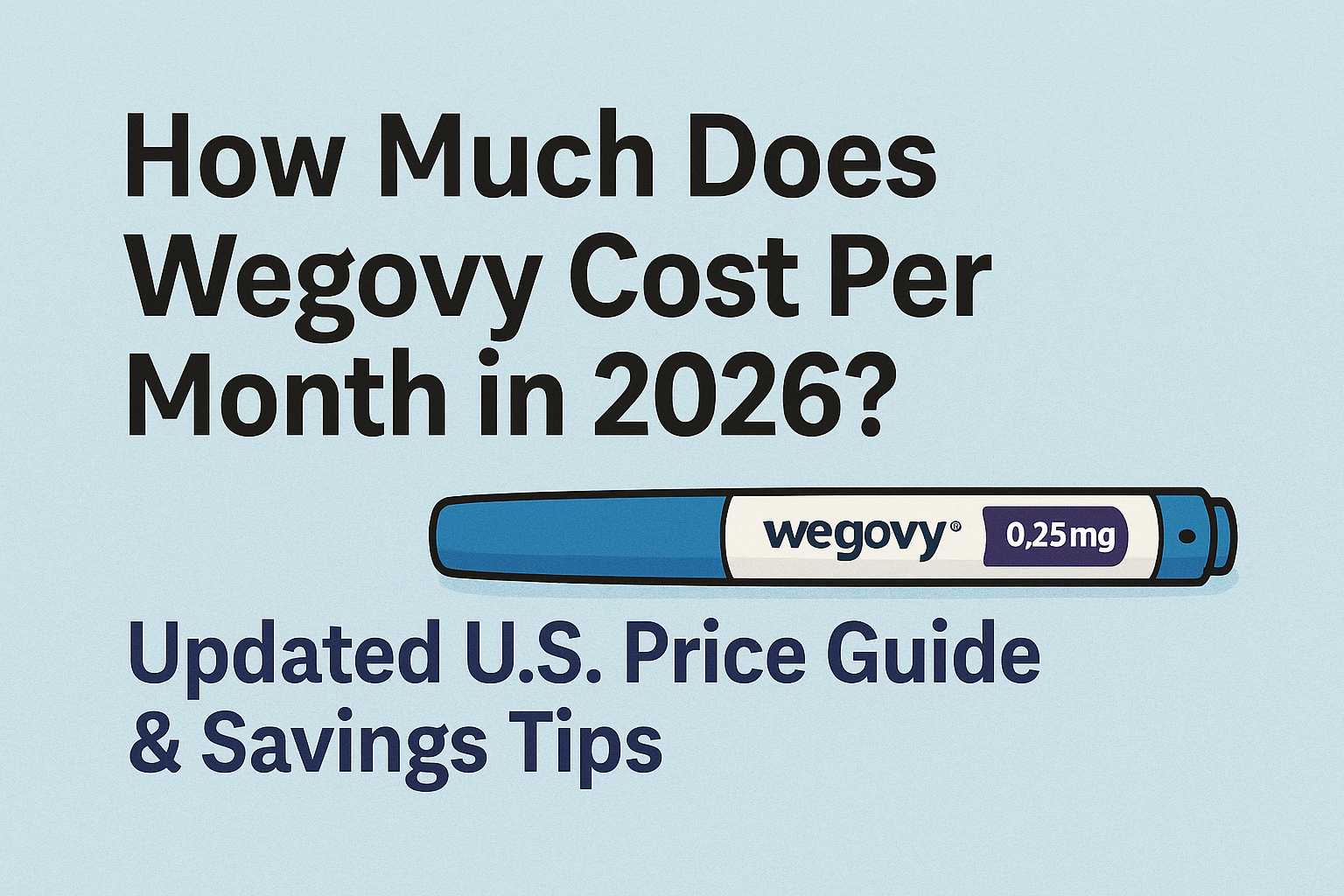 How Much Does Wegovy Cost Per Month in 2026? Updated U.S. Price Guide &amp; Savings Tips